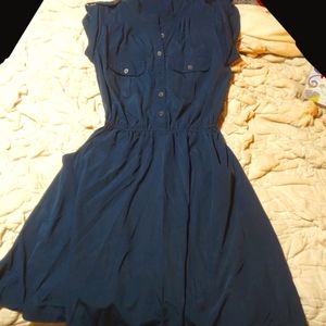 Sz Sm Sleeveless Navy Dress w/Pockets!